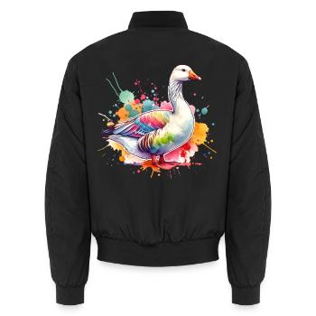 Le motif d’Emdengan - Bomber unisexe - noir - Dos - AI Model Male 185 light (185cm)