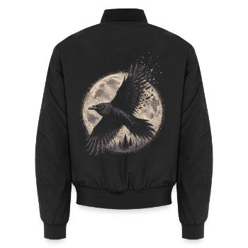 Rabe Raben - Unisex Bomberjacke - Schwarz - Hinten - AI Model Male 185 light (185cm)