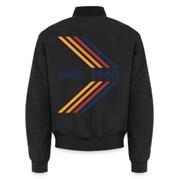 1960 Limited Edition Geburtstag Mann Frau Vintage - Unisex Bomberjacke - Schwarz - Hinten - AI Model Male 185 light (185cm)