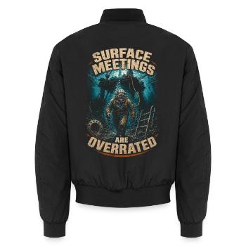 Berufstaucher Industrietaucher - Unisex Bomberjacke - Schwarz - Hinten - AI Model Male 185 light (185cm)