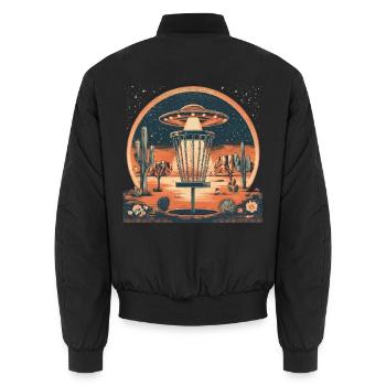 Disc Golf Outfit Lustiges Discgolf T - Unisex Bomberjacke - Schwarz - Hinten - AI Model Male 185 light (185cm)