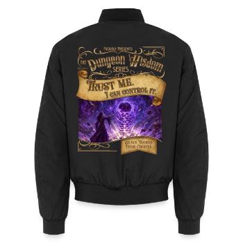 I Can Control It - Unisex Bomber Jacket - black - Back - AI Model Male 185 light (185cm)