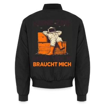 Bienenvolk Imker Zubehör Lustiger Spruch Imker - Unisex Bomberjacke - Schwarz - Hinten - AI Model Male 185 light (185cm)