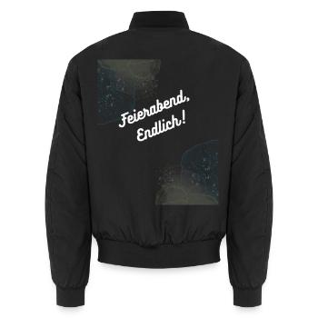 Heimatliebe Nord Feierabend Endlich!  - Unisex Bomberjacke - Schwarz - Hinten - AI Model Male 185 light (185cm)