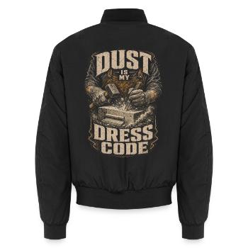 Stonemasonry Stonemasonry Dust Is My Dress Code - Unisex Bomber Jacket - black - Back - AI Model Male 185 light (185cm)