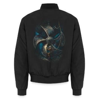 Commercial Diver Industrial Diver - Unisex Bomber Jacket - black - Back - AI Model Male 185 light (185cm)
