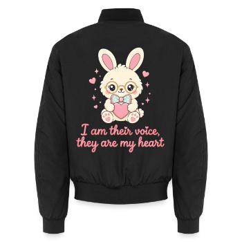 Special Education Teacher Speech Therapy Advocate - Unisex Bomber Jacket - black - Back - AI Model Male 185 light (185cm)