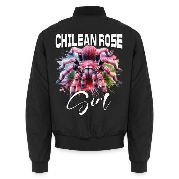 Chile Tarantula Girl - Unisex Bomber Jacket - black - Back - AI Model Male 185 light (185cm)