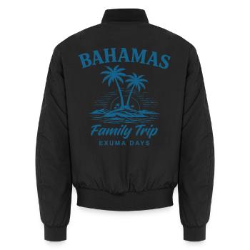 Bahamas Family Trip Exuma Days - Unisex Bomberjacke - Schwarz - Hinten - AI Model Male 185 light (185cm)