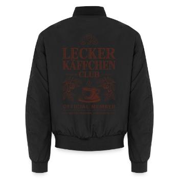Kaffee Lecker Käffchen Club Espresso Cafe Barista - Unisex Bomberjacke - Schwarz - Hinten - AI Model Male 185 light (185cm)