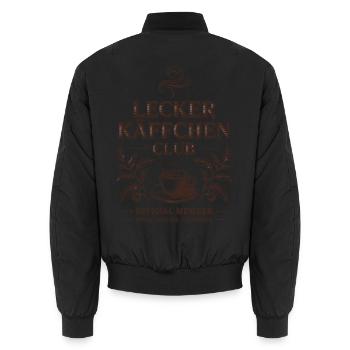 Kaffee Lecker Käffchen Club Espresso Cafe Barista - Unisex Bomberjacke - Schwarz - Hinten - AI Model Male 185 light (185cm)