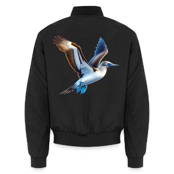Blue-footed boobies gift - Unisex Bomber Jacket - black - Back - AI Model Male 185 light (185cm)