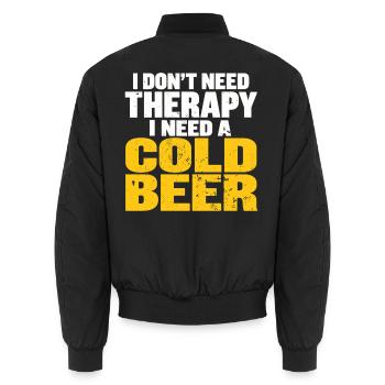 Maître brasseur Brasseur, Amateur de bière Cadeau de bière - Bomber unisexe - noir - Dos - AI Model Male 185 light (185cm)