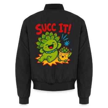 Le jardinage urbain succ, cultivez vous-même - Bomber unisexe - noir - Dos - AI Model Male 185 light (185cm)