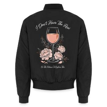Je n’ai pas le verre rose - Bomber unisexe - noir - Dos - AI Model Male 185 light (185cm)
