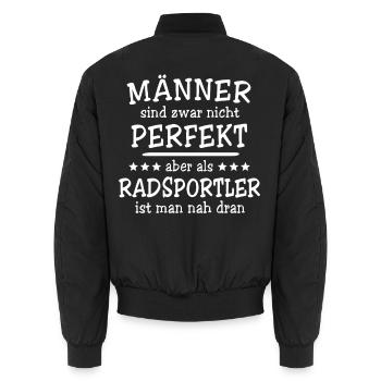 Radsportler Männer - Unisex Bomberjacke - Schwarz - Hinten - AI Model Male 185 light (185cm)