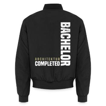 Bachelor Architektur - Unisex Bomberjacke - Schwarz - Hinten - AI Model Male 185 light (185cm)
