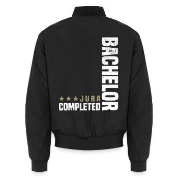 Bachelor Jura - Unisex Bomberjacke - Schwarz - Hinten - AI Model Male 185 light (185cm)