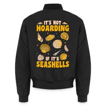 Es sind Muscheln, kein Horten - Unisex Bomberjacke - Schwarz - Hinten - AI Model Male 185 light (185cm)