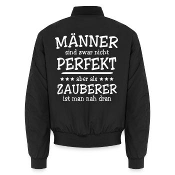 Zauberer Männer - Unisex Bomberjacke - Schwarz - Hinten - AI Model Male 185 light (185cm)