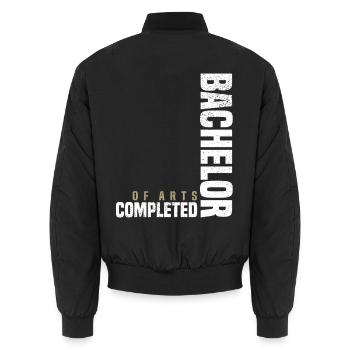 Bachelor of Arts - Unisex Bomberjacke - Schwarz - Hinten - AI Model Male 185 light (185cm)