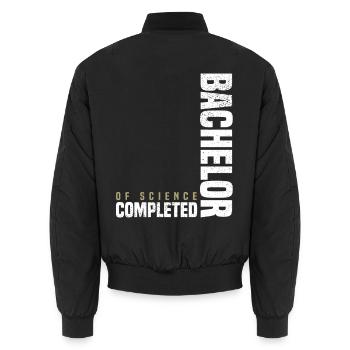 Bachelor of Science - Unisex Bomberjacke - Schwarz - Hinten - AI Model Male 185 light (185cm)