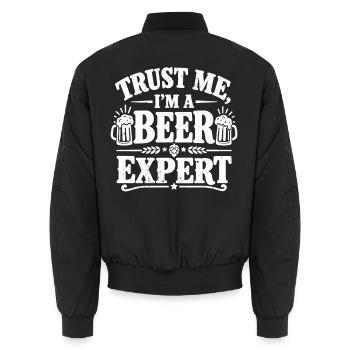 Bierliebhaber Bierfass Bier Fan Geschenk - Unisex Bomberjacke - Schwarz - Hinten - AI Model Male 185 light (185cm)
