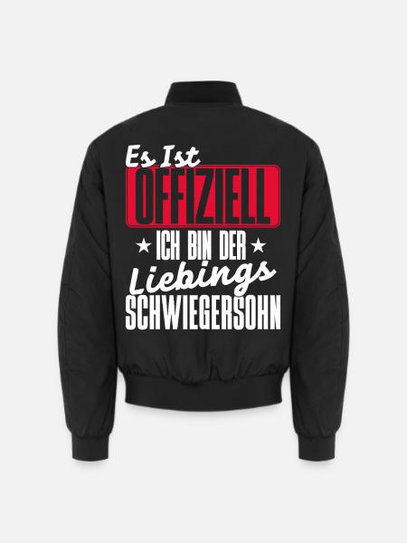 Es Ist Offiziell Lieblings Schwiegerson Humorvoll - Unisex Bomberjacke - Schwarz