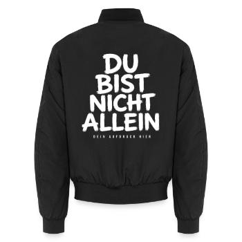 You Are Not Alone - Unisex Bomberjacke - Schwarz - Hinten - AI Model Male 185 light (185cm)