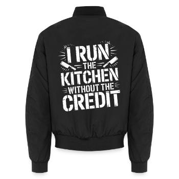 Sous Chef I Run The Kitchen Culinary Professional - Unisex Bomberjacke - Schwarz - Hinten - AI Model Male 185 light (185cm)