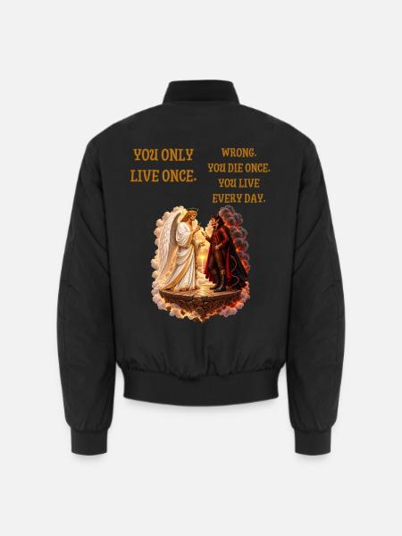 You Only Live Once – Angel vs Devil - Unisex Bomberjacke - Schwarz