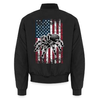 Chile Vogelspinne US - Unisex Bomberjacke - Schwarz - Hinten - AI Model Male 185 light (185cm)