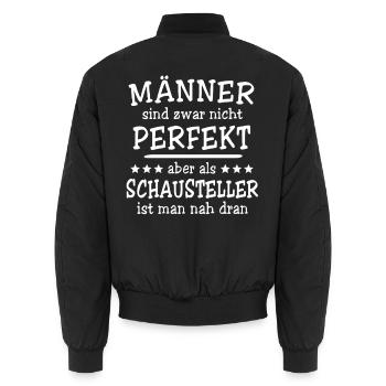 Schausteller Männer - Unisex Bomberjacke - Schwarz - Hinten - AI Model Male 185 light (185cm)