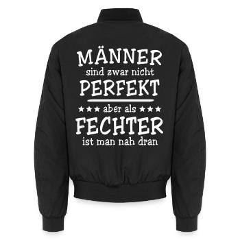 Fechter Männer - Unisex Bomberjacke - Schwarz - Hinten - AI Model Male 185 light (185cm)