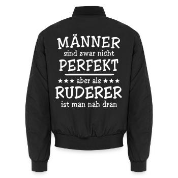 Ruderer Männer - Unisex Bomberjacke - Schwarz - Hinten - AI Model Male 185 light (185cm)