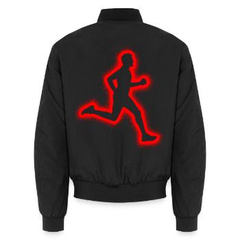Laufen Läufer Joggen Kinder Jungen Herren Lauf - Unisex Bomberjacke - Schwarz - Hinten - AI Model Male 185 light (185cm)