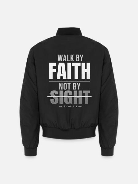 Walk by Faith Not by Sight - Unisex Bomberjacke - Schwarz