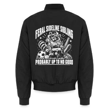 Feral Sideline Sibling  - Unisex Bomberjacke - Schwarz - Hinten - AI Model Male 185 light (185cm)