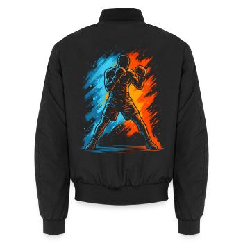 Boxen Boxer Männer Jungen Kinder Box - Unisex Bomberjacke - Schwarz - Hinten - AI Model Male 185 light (185cm)