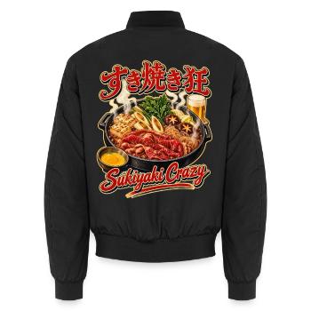 Sukiyaki Crazy - Unisex Bomberjacke - Schwarz - Hinten - AI Model Male 185 light (185cm)