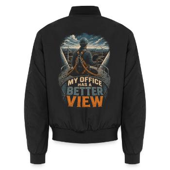 Windkrafttechniker My Office Has A Better View - Unisex Bomberjacke - Schwarz - Hinten - AI Model Male 185 light (185cm)