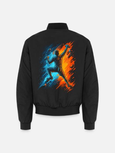 Klettern Berge Kletterer Bouldern Kinder Männer - Unisex Bomberjacke - Schwarz