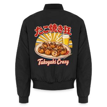 Takoyaki Crazy - Unisex Bomberjacke - Schwarz - Hinten - AI Model Male 185 light (185cm)