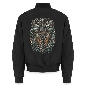 Hummerfänger Hummerfischer - Unisex Bomberjacke - Schwarz - Hinten - AI Model Male 185 light (185cm)