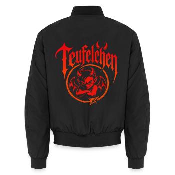 Teufel oder Engel Teufelchen - Unisex Bomberjacke - Schwarz - Hinten - AI Model Male 185 light (185cm)