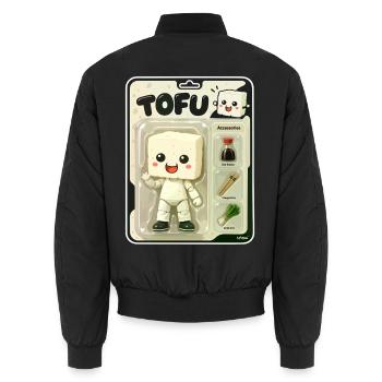 Tofu-Spielzeug-Actionfigur Charm - Unisex Bomberjacke - Schwarz - Hinten - AI Model Male 185 light (185cm)