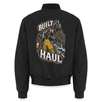 Hummerfänger Hummerfischer Built To Haul - Unisex Bomberjacke - Schwarz - Hinten - AI Model Male 185 light (185cm)