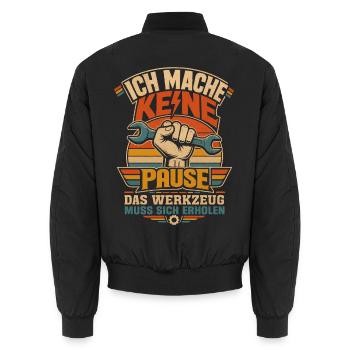 Keine Pause Werkzeug erholt sich - Unisex Bomberjacke - Schwarz - Hinten - AI Model Male 185 light (185cm)