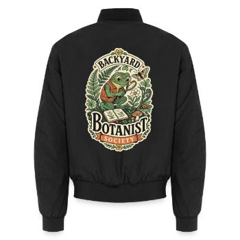 Backyard Botanist Patch - Unisex Bomberjacke - Schwarz - Hinten - AI Model Male 185 light (185cm)
