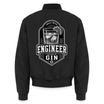 Ingenieur Gin - Unisex Bomberjacke - Schwarz - Hinten - AI Model Male 185 light (185cm)